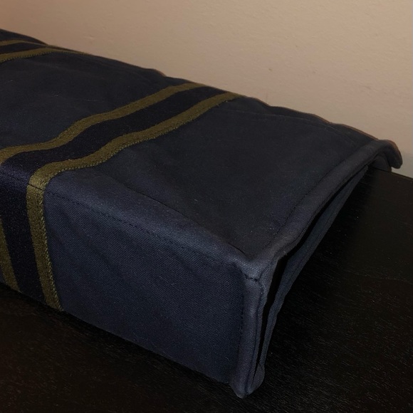 Hermes Authentic Fourre Tout Navy/Green Tote Bag,GUC. - Picture 13 of 17